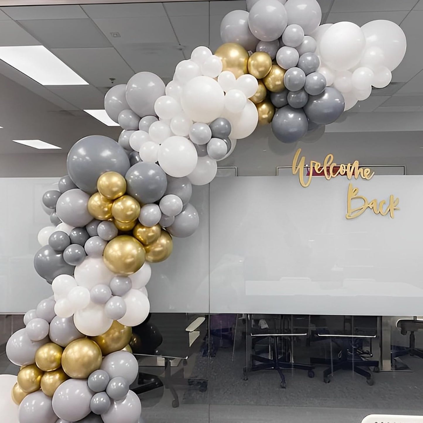 Voircoloria 12-Inch Gray Balloons - 110pcs Latex Party Balloons for Weddings, Graduations & Celebrations