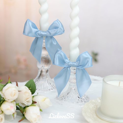 French Blue Wired Satin Ribbon - 1.5 Inch, 25 Yards for Gift Wrapping, Baby Showers, Weddings & Crafts