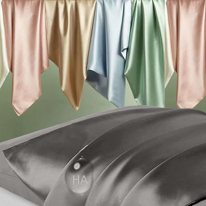 Mulberry Silk Pillowcase Set by [Brand Name] - Anti-Acne & Hair Care | King Size, Dark Gray, 2 Pack