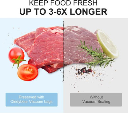 FoodSaver Vacuum Sealer Bags - 100 Pre-Cut BPA-Free 8 x 12 Inch Heavy-Duty Storage Bags