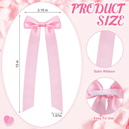 Teenyyou Pink Candlestick Bows - 12 Pcs Self-Adhesive 13 Inch Large Decor for Weddings & Parties