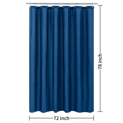 ALYVIA SPRING Long Fabric Shower Curtain Liner Waterproof - 72" x 78", Soft & Lightweight Long Shower Curtain with 3 Magnets, Machine Washable - 72x78, Navy