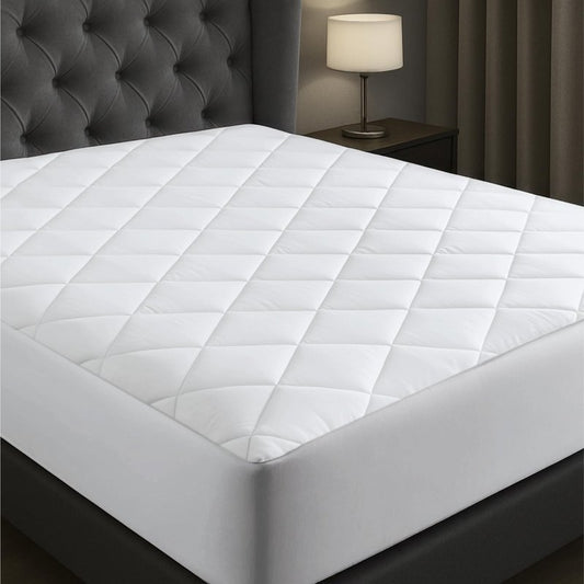 Niagara Cotton Mattress Pad Queen 60x80 - Non Noisy Cooling Breathable Ultra Plush Absorbent Protector Extra Deep Fits 20 Inches Deep Mattress