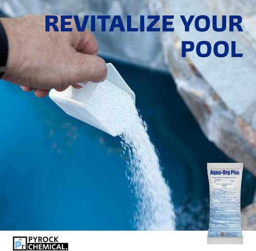 Aqua Org Plus Pool Shock - 65% Granular Cal Hypo for In-Ground & Above Ground Pools | 24-Pack of 1 lb Bags
