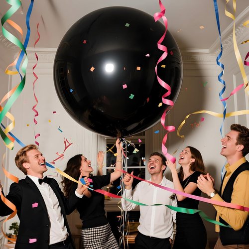 LEEZZIZZ 36-Inch Giant Balloons - 9 Pack Jumbo Latex Balloons for Kids' Birthday Party Decorations
