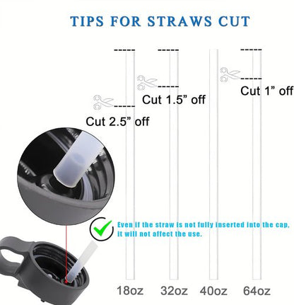 Hydro Flask Replacement Straw Lid - Durable Top Lid with Straw for 32, 40, 64 oz Wide Mouth Bottles