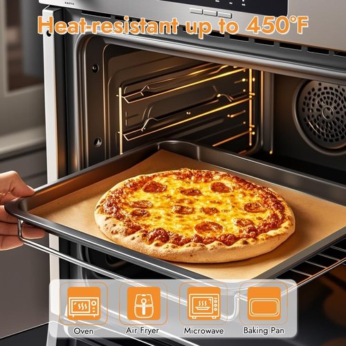 BYKITCHEN Non-Stick Parchment Paper Sheets - 9 x 13 Inch Precut Liners for Baking & Cooking (120 Pcs)