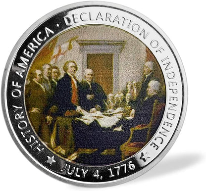 US Military Challenge Coin - 1776 Declaration of Independence Commemorative Design