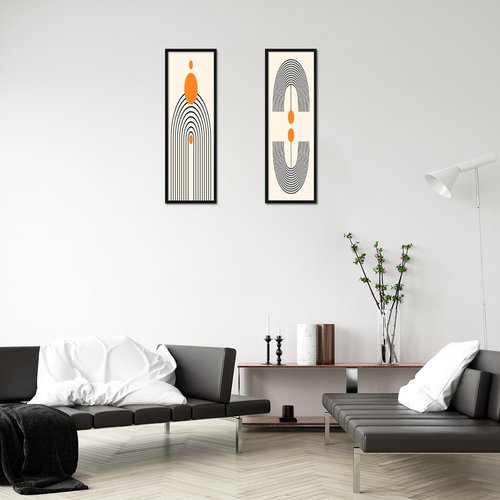 DOAI ART 8x24 Picture Frame Black 2 Pack, Poster Frames 8 x 24 inches or 8x24 Frame with HD Plexiglass for Horizontal or Vertical Wall Mounting, Durable Scratch-proof Safe and Artistic