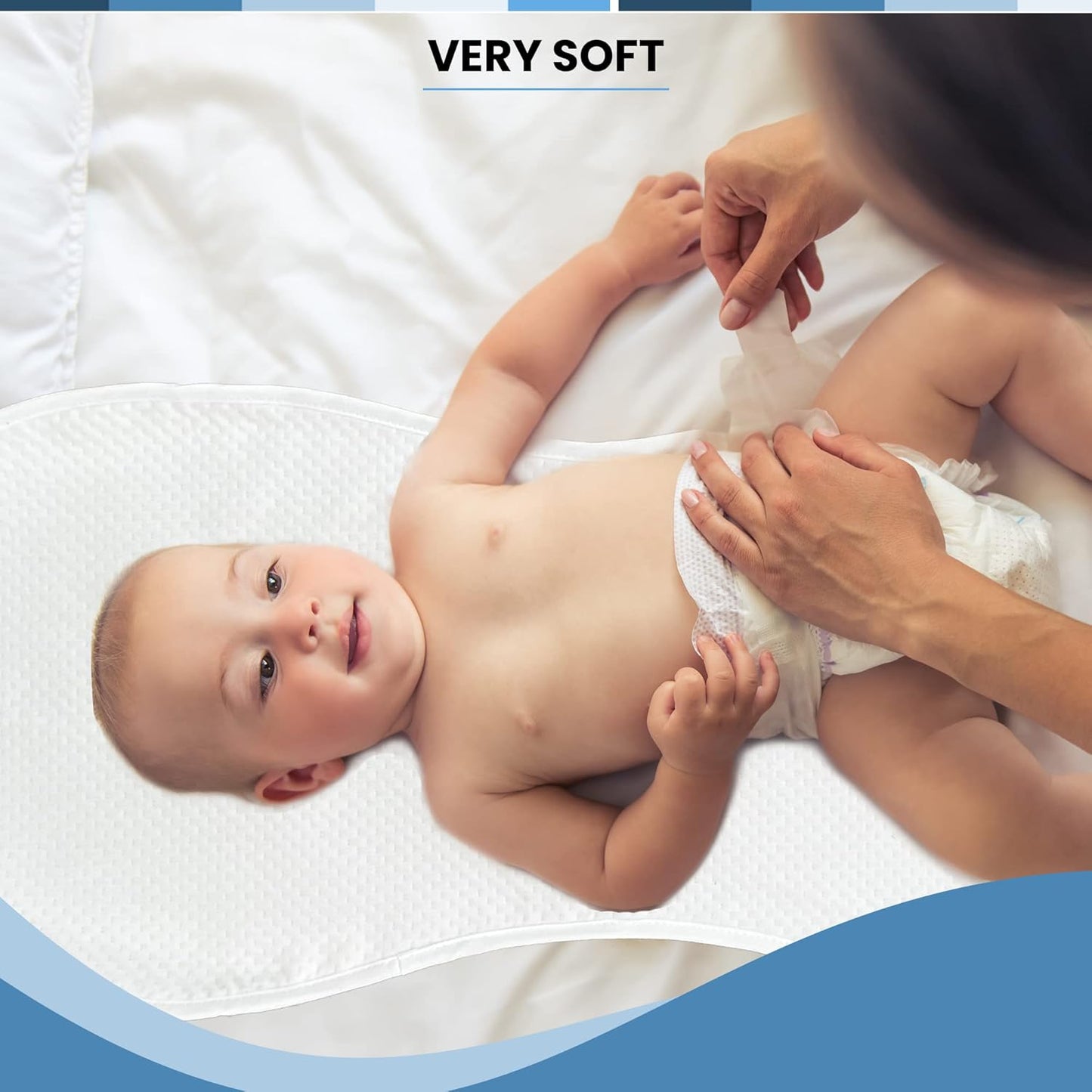 Skiennix Changing Pad Liner - Super Soft & Waterproof for Peanut Shaped Pads | 3 Pack