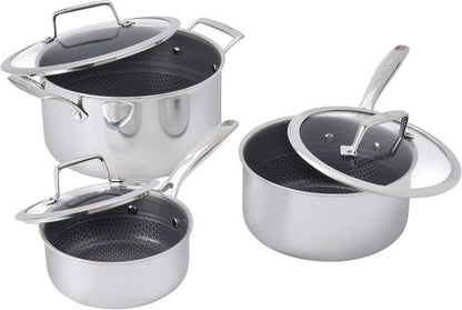 Henckels Paradigm Ceramic - 6-Piece Stainless Steel Dual Performance Cookware Set