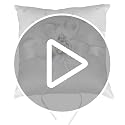 Wedding Ring Pillow 20x20cm with Pearl Flower Ribbon for Bridal Ceremony