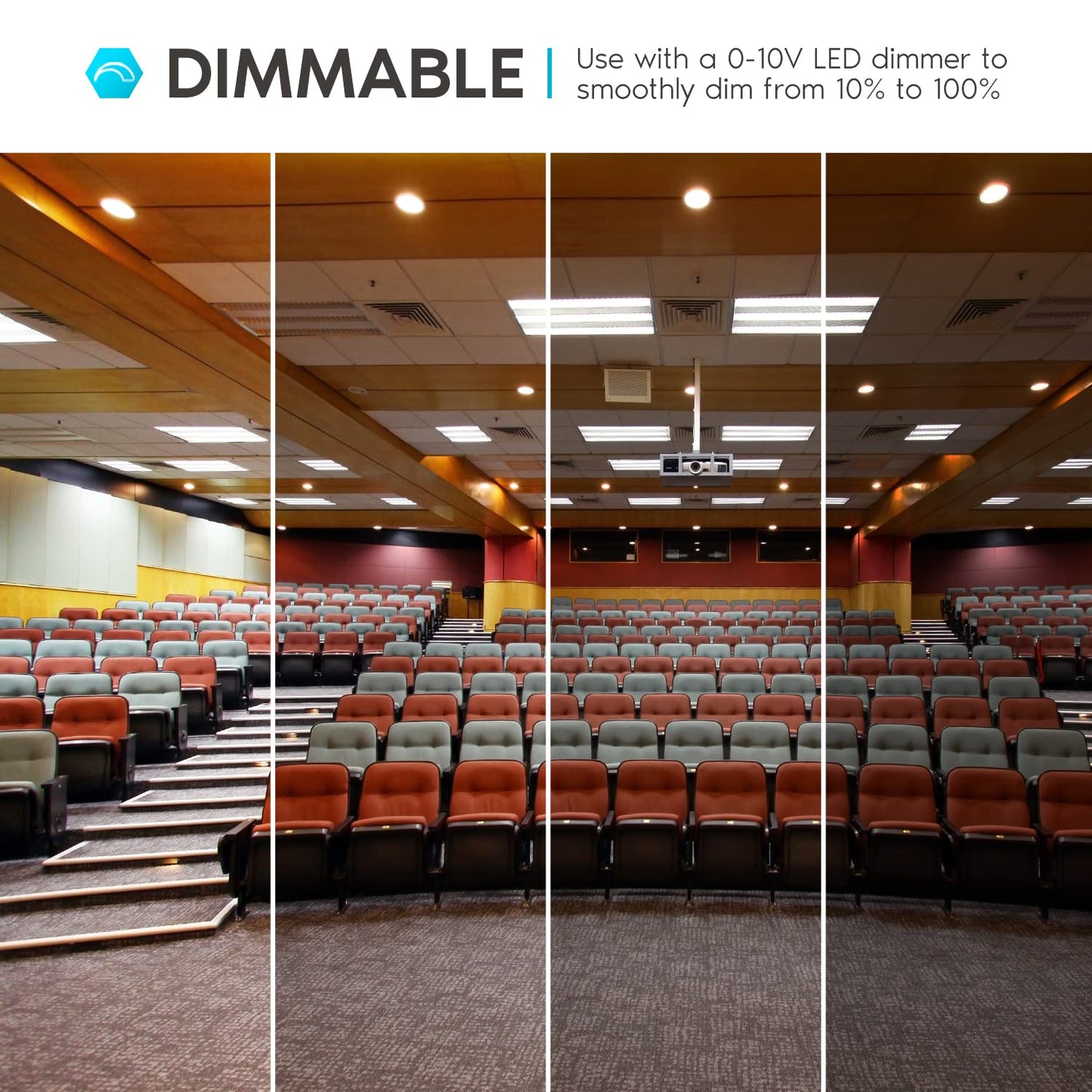 LUXRITE 8 Inch Commercial LED Recessed Lighting with J-Box, 16/21/27W, 3 Color Selectable 3000K-5000K, 1600/2100/2700 Lumens, 0-10V Dimmable, 120-277V, Canless LED Downlight, IC Rated, Wet Rated