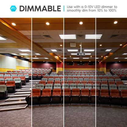 LUXRITE 8 Inch Commercial LED Recessed Lighting with J-Box, 16/21/27W, 3 Color Selectable 3000K-5000K, 1600/2100/2700 Lumens, 0-10V Dimmable, 120-277V, Canless LED Downlight, IC Rated, Wet Rated