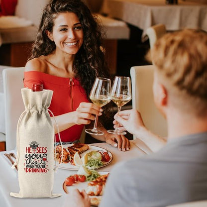 Funny Easter Wine Bag Easter Basket Easter Christian Religious Decorations Easter Holiday Gifts for Women Men Easter Wine Bag Wine Accessory Sets Gifts for Wine Lover Easter Party Decorations