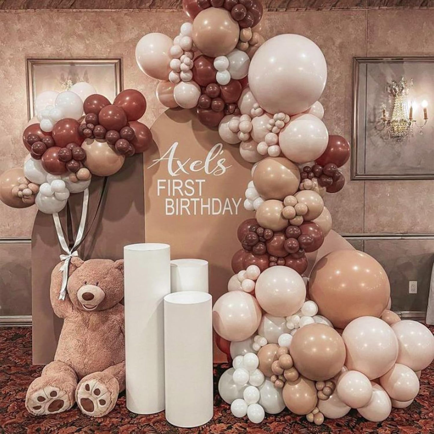 PartyWoo Brown Balloons - 51 Pcs 12 Inch Dark Brown Latex Balloons for Weddings & Celebrations