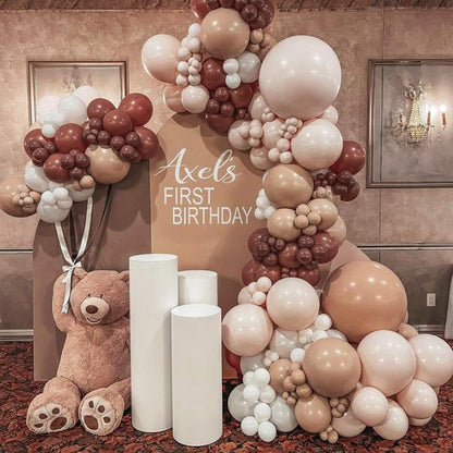 PartyWoo Brown Balloons - 51 Pcs 12 Inch Dark Brown Latex Balloons for Weddings & Celebrations