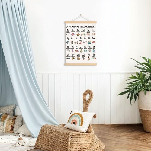 DNEULYR Occupational Therapy ABC Wall Art Poster - Educational Decor for Kids & Therapy Offices | 12x16 Inches