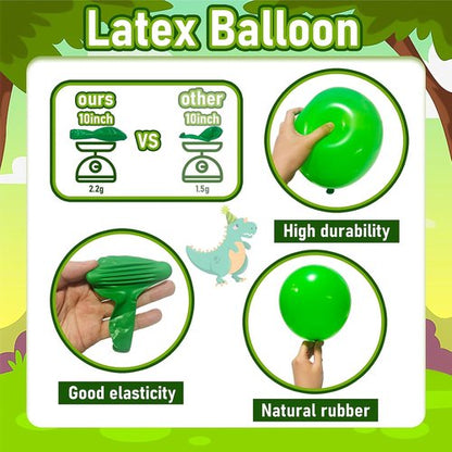 GoGoGoodie Dinosaur Theme Birthday Party Decorations - Green Dino Decor for Boys Ages 3-12