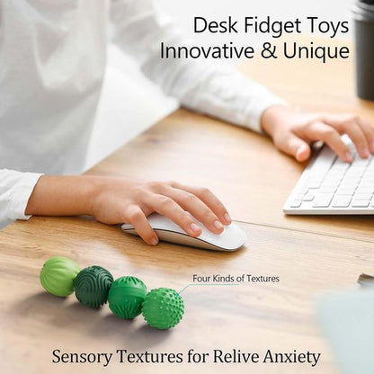 Luckdoor Silicone Magnetic Balls - Fidget Toys for Stress Relief | 4PCS Sensory Gadgets for ADHD & Anxiety