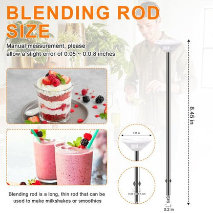 Hand Mixer Beaters Replacement for Cuisinart CHM Series, Stainless Steel Beater, Whisk, Dough Hook, Blending Rod Attachments Parts for HM-90S HM-50 HM-70 CHM-3 CHM-7PK 9 7 5 3 Mixers Blender - 6 PCS