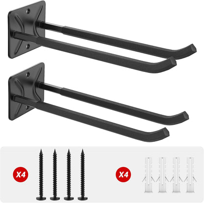 Ultrawall Heavy Duty Garage Storage Hooks - 12.4 Inch Wall Mount Tool Organizer | 2 Pack for Tires, Ladders & More