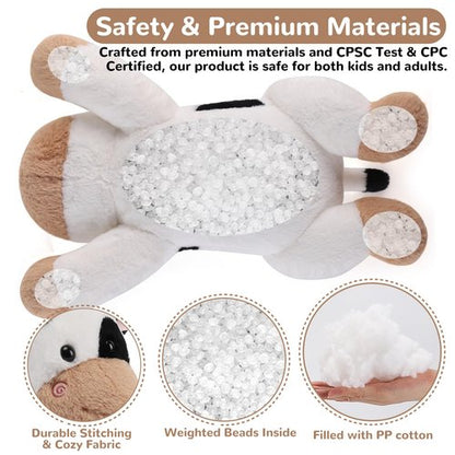 gnomantic Cow Weighted Stuffed Animals - 22 Inch 4.5 Pounds Weighted Plushies Cow Stuffed Animals - Big Stuffed Cow Weighted Plush Pillow - Cute Plush Toys Gifts for Kids & Adults (22" 4.5 lbs)