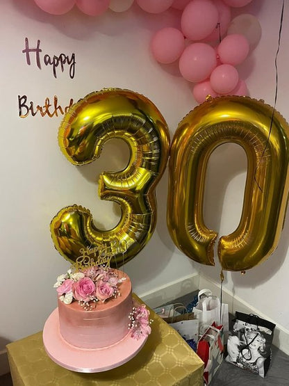 Gold 40-Inch Number Balloons by [Brand Name] - Perfect for 4th Birthday, Graduation & Baby Shower Celebrations
