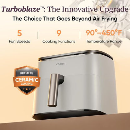 Cosori 9-in-1 TurboBlaze Air Fryer - 6 Qt Premium Ceramic Coating for Even Cooking | 90°–450°F