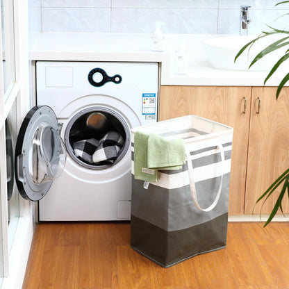 Skiennix 75L Large Laundry Basket - Waterproof Collapsible Hamper with Extended Handles | Ideal for Bedroom, Bathroom, and Dorm Use