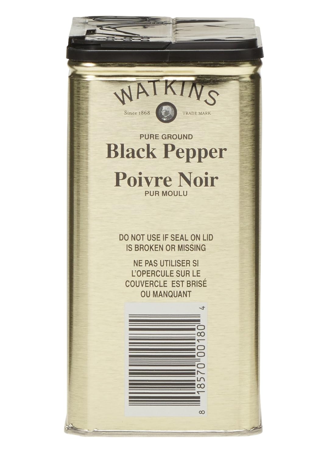 Watkins Gourmet Black Pepper Spice Tin - Pure Ground Flavor, 6 oz. | Perfect for Cooking