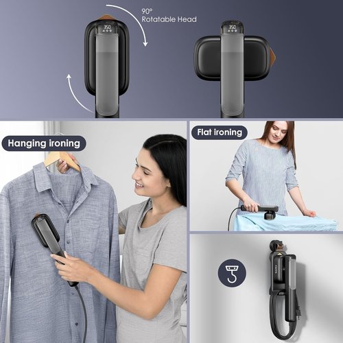 FEPPO Travel Steamer - 2 in 1 Portable Clothes Iron | Fast Heating, 1100W Power, Dual Voltage