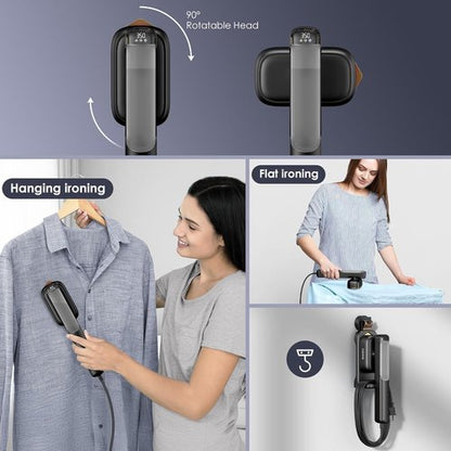 FEPPO Travel Steamer - 2 in 1 Portable Clothes Iron | Fast Heating, 1100W Power, Dual Voltage