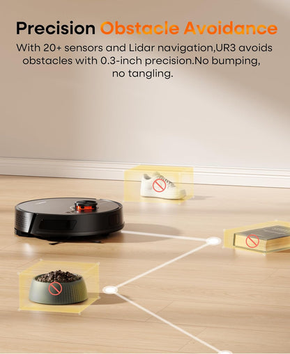 Skiennix Robot Vacuum and Mop Combo - Self-Emptying, 7000Pa Suction, 180 Mins Runtime | Smart Home Mapping