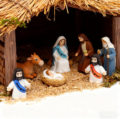 Owurha Jesus Love You Mini Figures - 100 Pcs Tiny Religious Figurines for Parties & Gifts