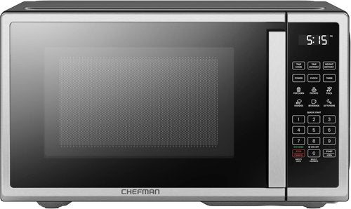 Chefman Microwave Oven - 1.1 Cu. Ft. Digital Stainless Steel | 1000 Watts, 6 Auto Menus, Eco Mode, Child Safety Lock