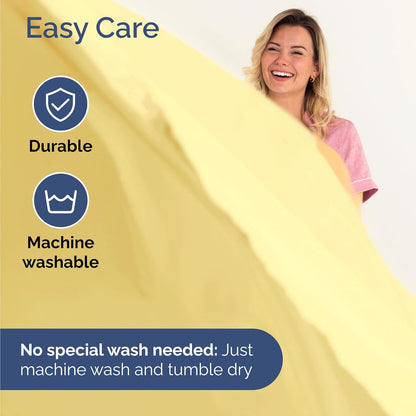 Skiennix Twin Size 3-Piece Sheet Set - Comfy Cooling Bed Sheets - Ultra-Soft, Deep Pockets, Yellow