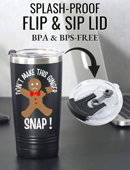 Onebttl Stainless Steel Insulated Tumbler - Funny Gingerbread Gift for Birthdays & Christmas | 20oz