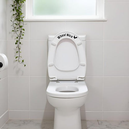 Funny Cock Toilet Stickers - Waterproof Vinyl Wall Art Decal for Restroom Decor | Removable Self-Adhesive