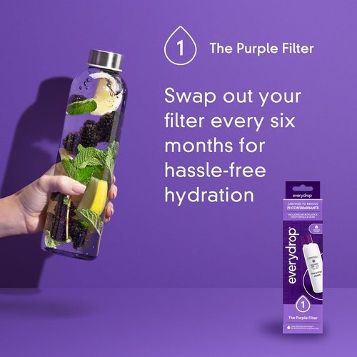 Everydrop by Whirlpool Ice & Water Refrigerator Filter 1 - EDR1RXD1 | Single-Pack Replacement Filter