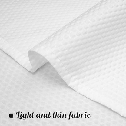 Mrs Awesome Embossed Microfiber Shower Curtain Liner 70 x 72 inches, Soft Fabric Shower Curtain Washable and Water Repellent,70x72, White