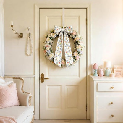 AZYM Wreath Sash Set - Beautiful Wildflower Ribbon Accessories for Indoor/Outdoor Decor