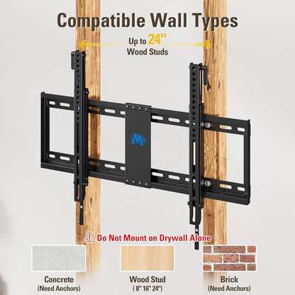 Mounting Dream Tilt TV Wall Mount - Fits 42-70 Inch TVs | Tilts Up to 20° | VESA 200x100 to 600x400mm | 132 lbs Capacity