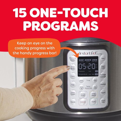 Instant Pot Duo Plus 9-in-1 Multicooker - Versatile Pressure Cooker & Rice Maker, 6 Quart, Stainless Steel