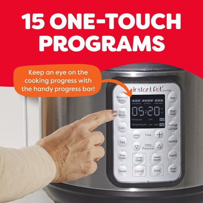 Instant Pot Duo Plus 9-in-1 Multicooker - Versatile Pressure Cooker & Rice Maker, 6 Quart, Stainless Steel