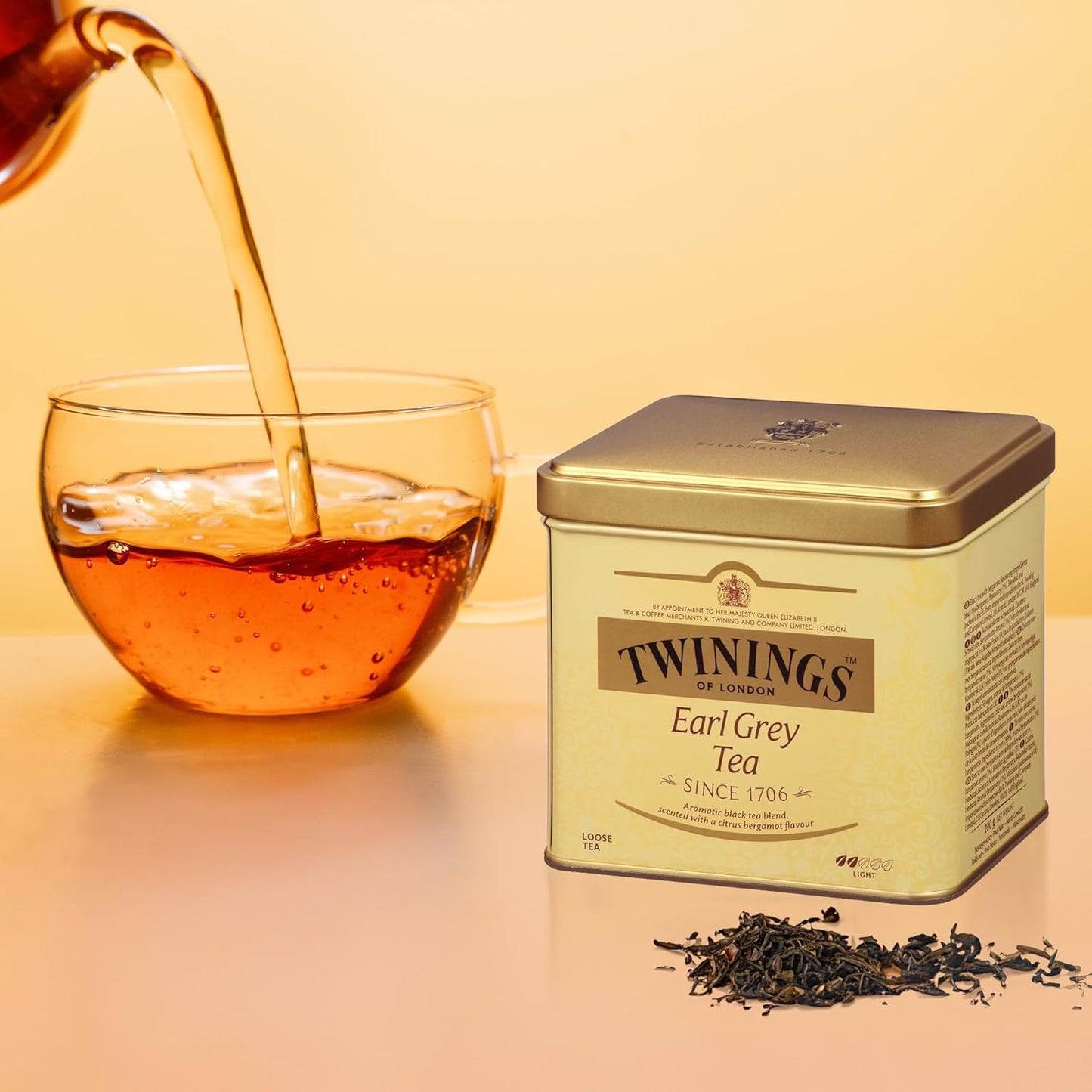 Twinings Earl Grey Loose Tea - Smooth & Flavorful Black Tea Leaves, 7.05 Ounce Tin