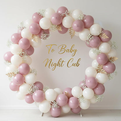RUBFAC Dusty Pink Balloons - 129-Piece Latex Garland Kit for Baby Showers & Weddings | 5-12 Inch Sizes
