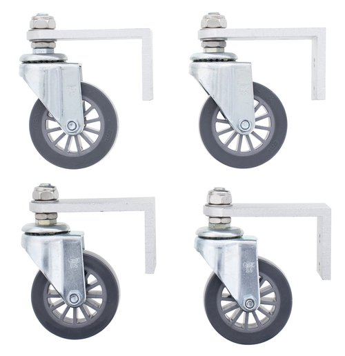 Erie Tools Set of 4-2-1/2 in. x 3/4 in. Replacement Castor Wheels for Surface Cleaners