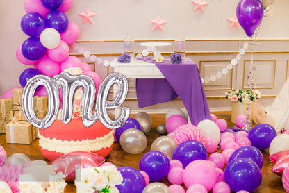 Silver One Balloons - Giant 1st Birthday Decorations for Boys & Girls | Perfect for 1 Year Old Celebrations