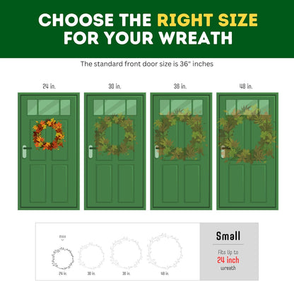 Primode Wreath Storage Bag 24" - Durable 600D Oxford Container with Clear Window for Easy Holiday Storage